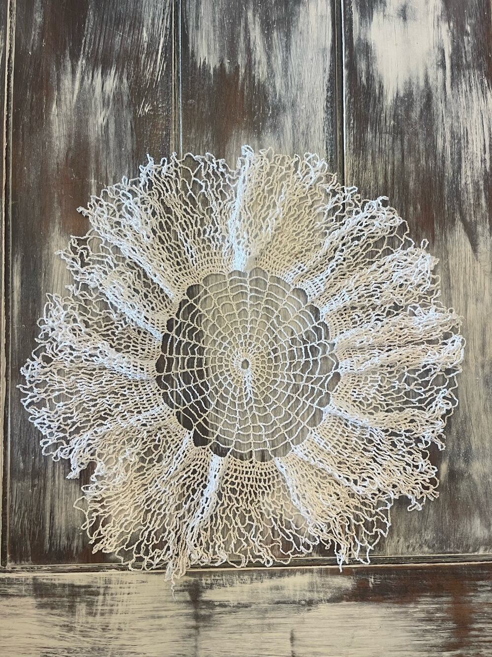 Vintage 15" Wide Crochet Doily
